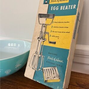 1950’s hand Egg Beater Maid of Honor gag gift antique kitchen equipment mixer